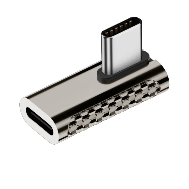 100W Type-C Male to Type-C Female 20Gbps Zinc Alloy Adapter, Style