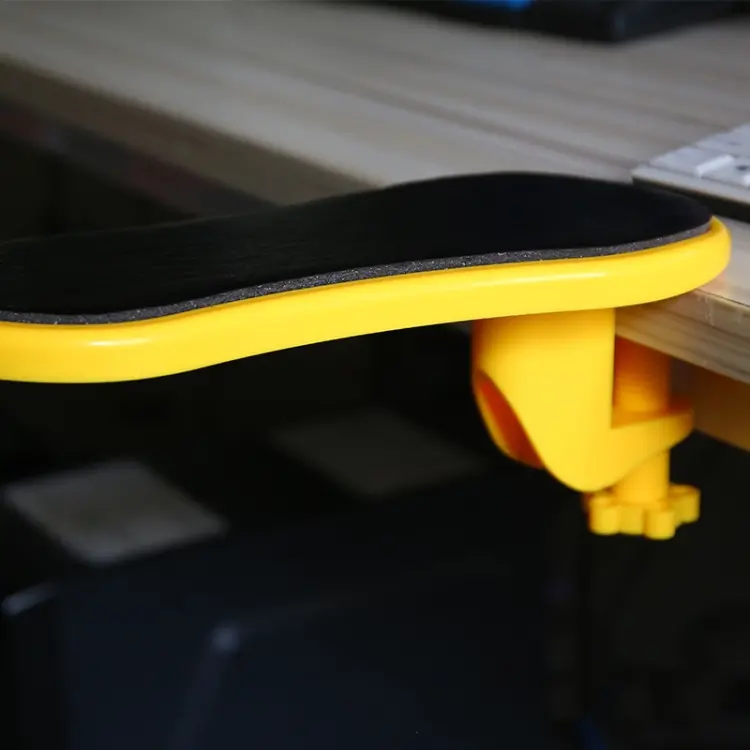 180 Degree Rotating Computer Table Hand Support Wrist Support Mouse Pad PU+Memory Cotton Model (Yellow)