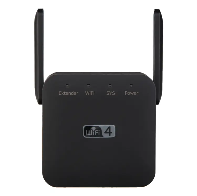 2.4G 300M Wi-Fi Amplifier Long Range WiFi Repeater Wireless Signal Booster EU Plug Black
