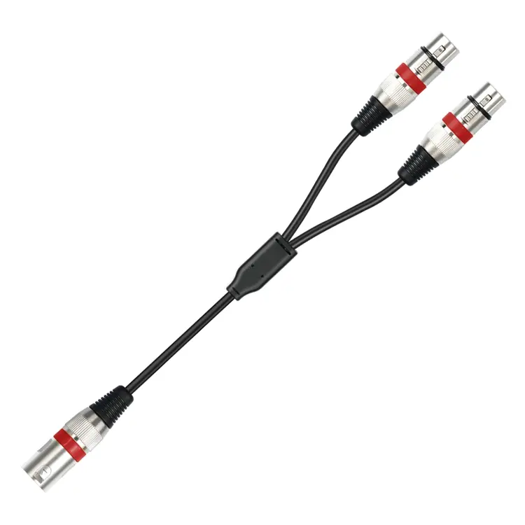 2055YMFF-05 XLR 3pin Male to Dual Female Audio Cable, Length