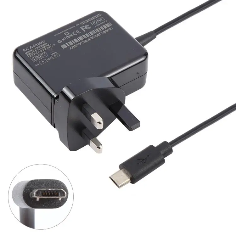 24W 19.5V 1.2A Laptop Power Adapter Wall Charger for Dell Venue 11 Pro(UK Plug)