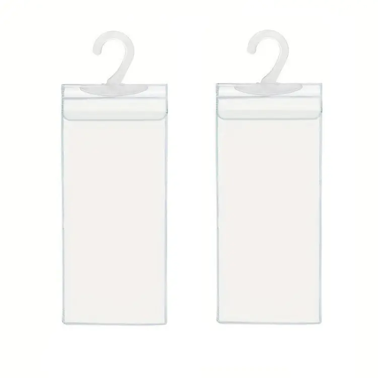 2pcs PVC Transparent Hook Bag Disability Placard Parking Sign Bag(29.5x12.7x0.4mm)