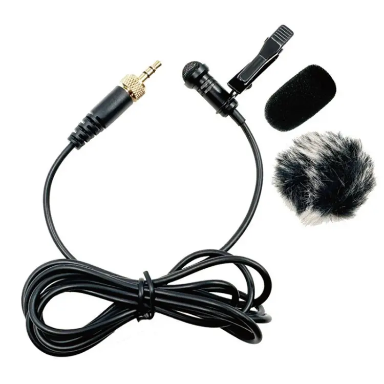 3.5mm Straight Internal Thread Plug Wireless Transmitting Lavalier Microphone, Length