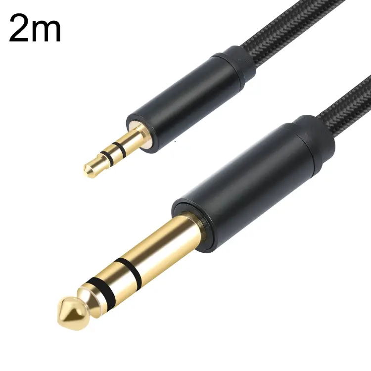 3662-3662BK 3.5mm Male to 6.35mm Male Stereo Amplifier Audio Cable, Length