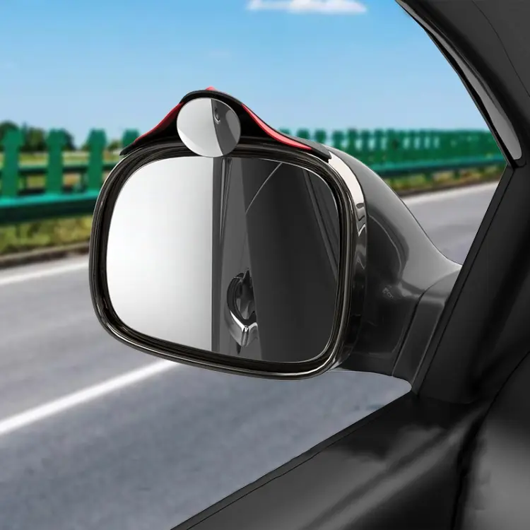 3R 3R-157 2 in 1 Car Auxiliary HD Blind Spot Mirror with Carbon Fiber Texture Rain Shield, Style