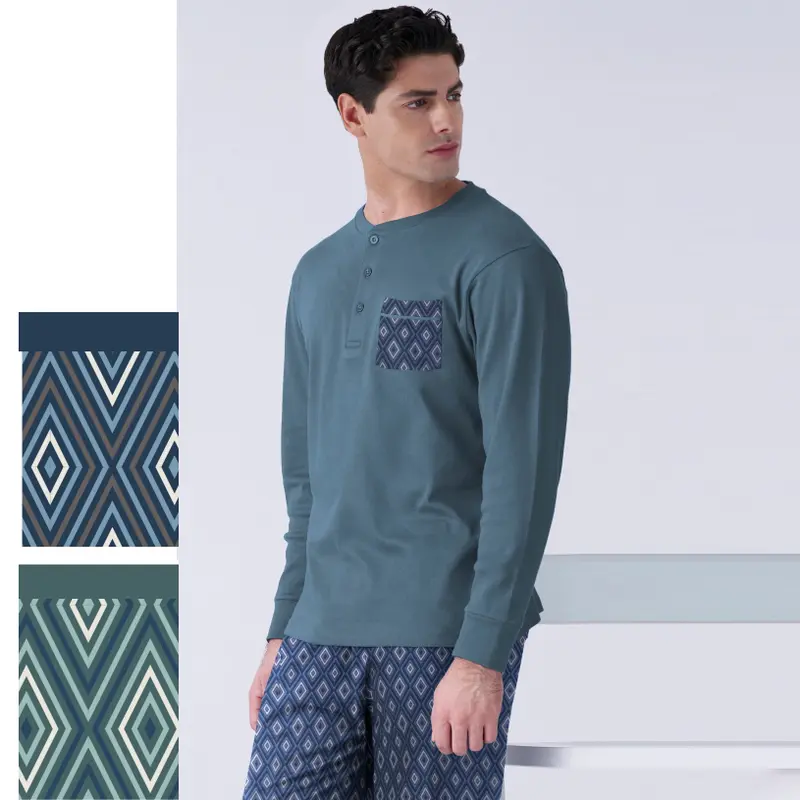 4039L - Pigiama uomo serafino