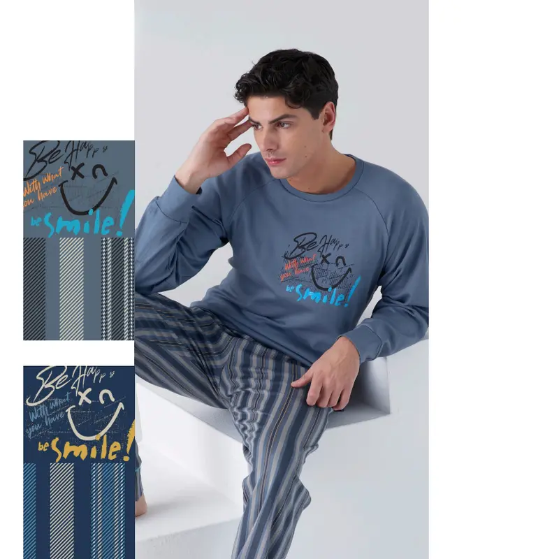 4055L - Pigiama uomo girocollo