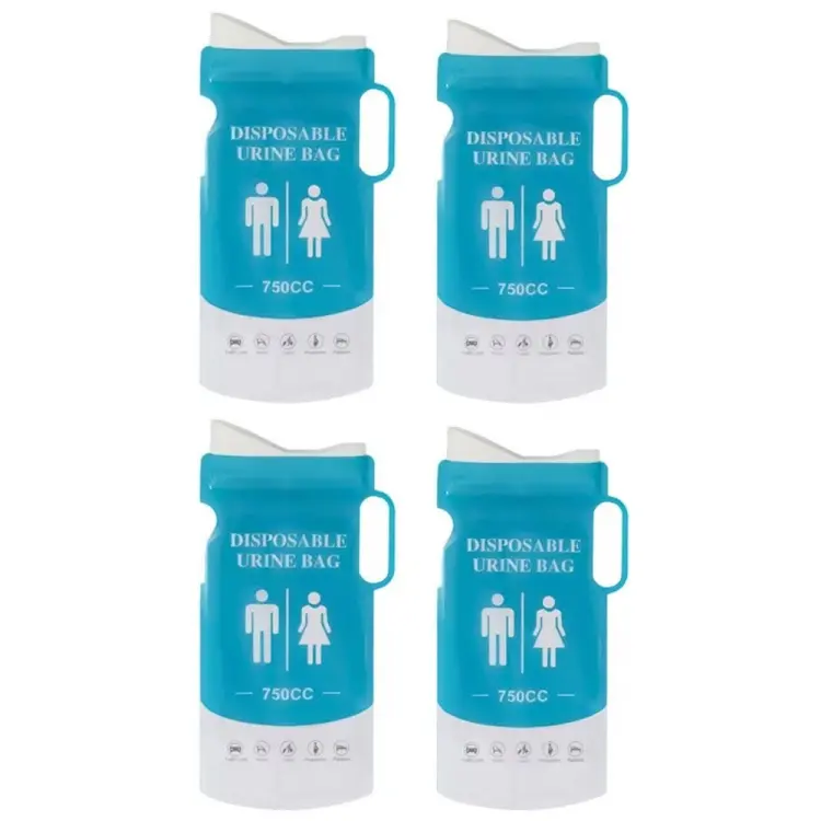 4pcs /Pack Car Disposable Emergency Rapid Coagulation Urine Bag Traffic Jam Pee Bag(13x27cm)