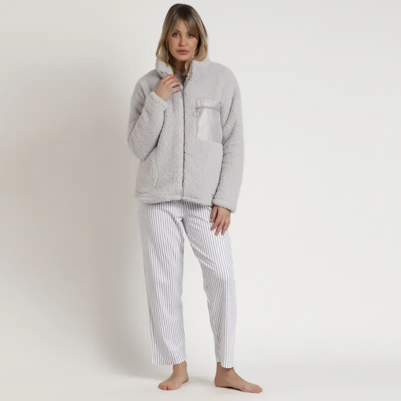 57541-0 - Giacca da donna con zip super borbida in coral