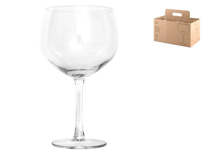 6 calici vetro XXL Barman H&H cl65H&H
