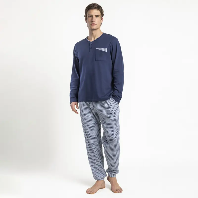 64804-0 - Pigiama caldo cotone serafino