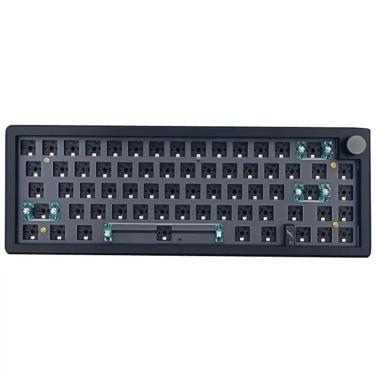 67 Keys Three-mode Customized DIY With Knob Mechanical Keyboard Kit Supports Hot Plug RGB Backlight, Color