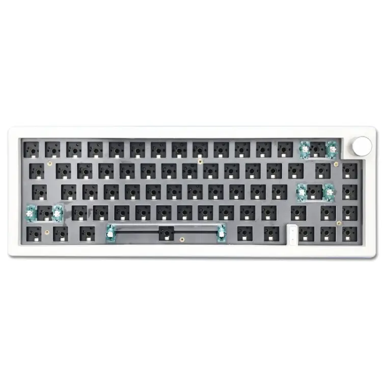 67 Keys Three-mode Customized DIY With Knob Mechanical Keyboard Kit Supports Hot Plug RGB Backlight, Color
