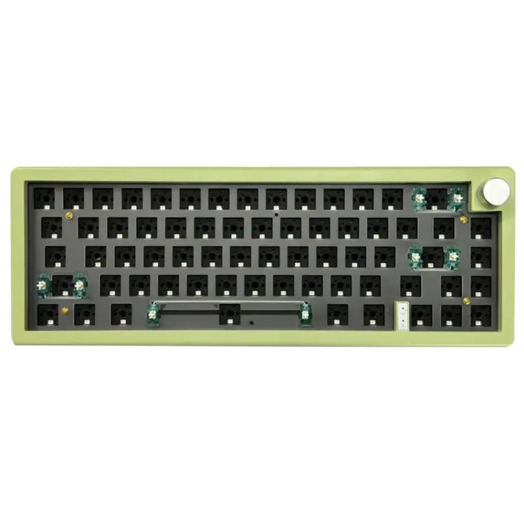 67 Keys Three-mode Customized DIY With Knob Mechanical Keyboard Kit Supports Hot Plug RGB Backlight, Color