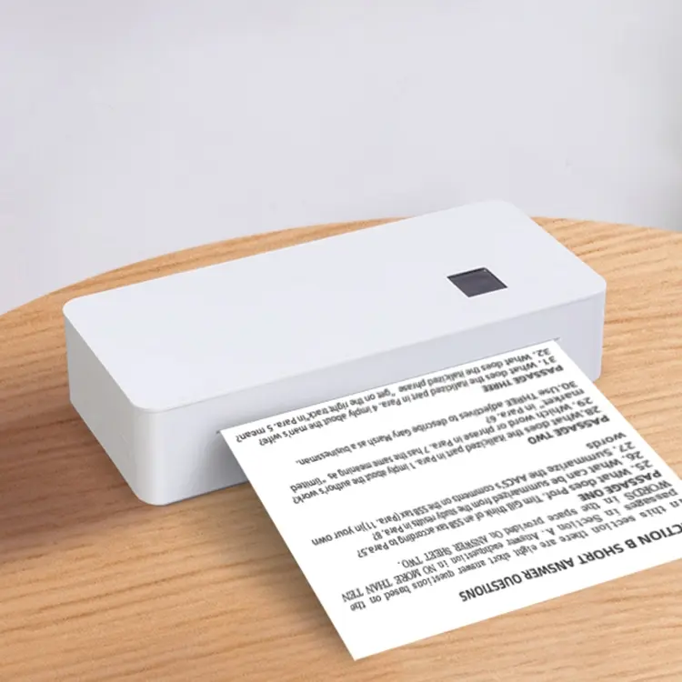 A4LE Portable Bluetooth HD Thermal Printer for Home Office Study(AU Plug)