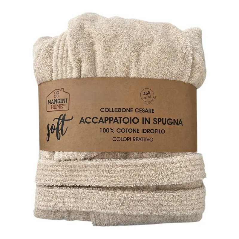 Accappatoio spugna Mangini Home - col. Beige