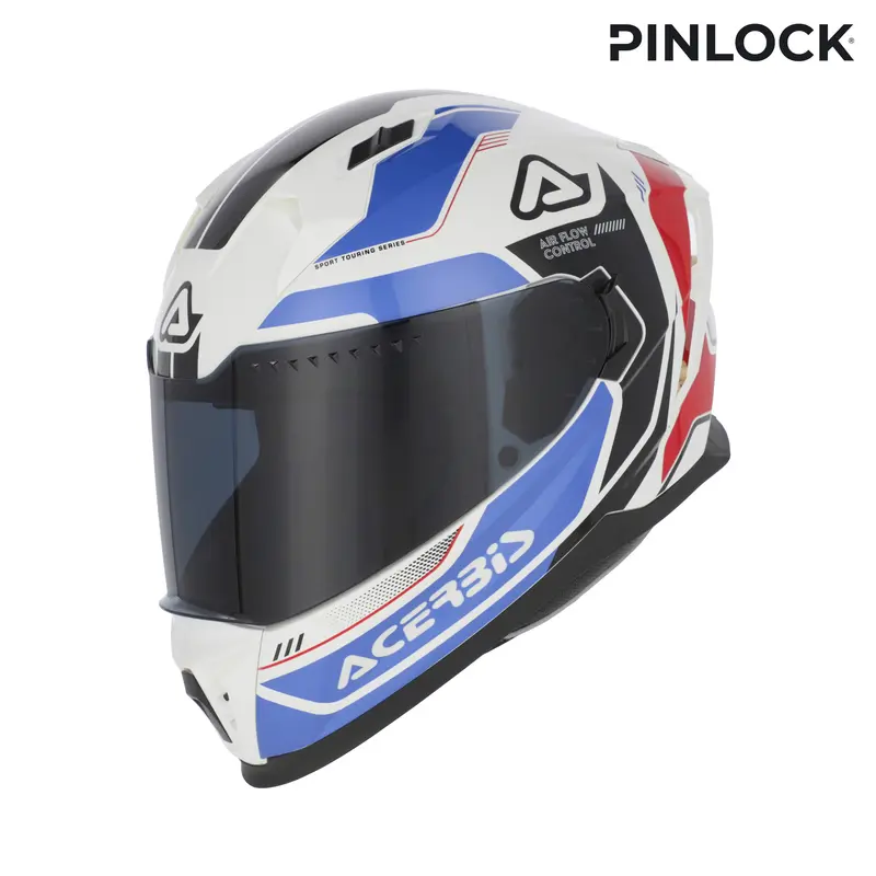 ACERBIS-Casco integrale e-x-way graphic Bianco/Blu XL