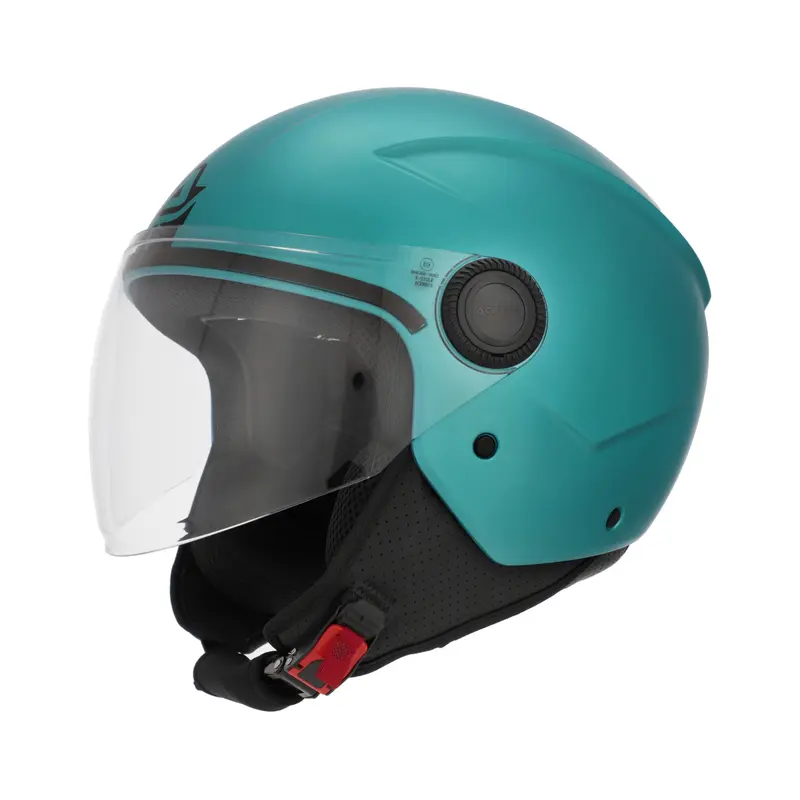 ACERBIS-Casco jet brezza metallic Turchese M