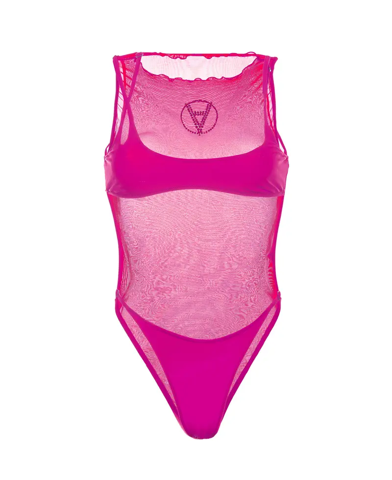 AGUAxTGK STRASS BODY - MAGENTA