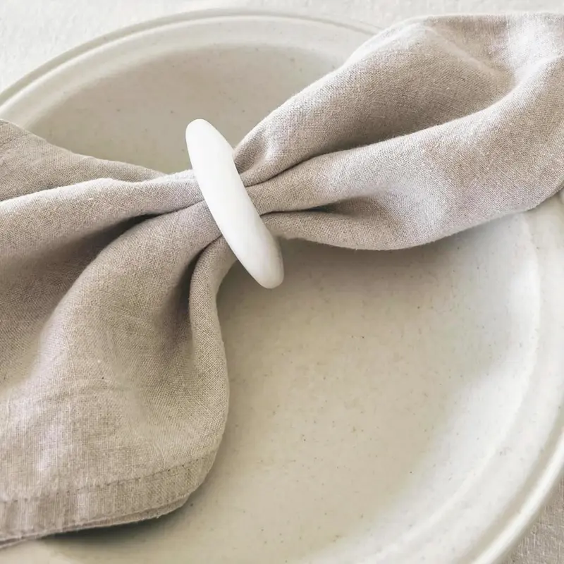 Alabaster Napkin Rings | Volterra · Set of 2