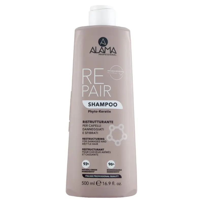 ALAMA PROFESSIONAL REPAIR SHAMPOO 500ML RISTRUTTURANTE PER CAPELLI DANNEGGIATI E SFIBRATI