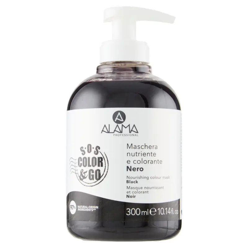 ALAMA PROFESSIONAL S.O.S COLOR & GO MASCHERA NUTRIENTE E COLORANTE 300ML NERO