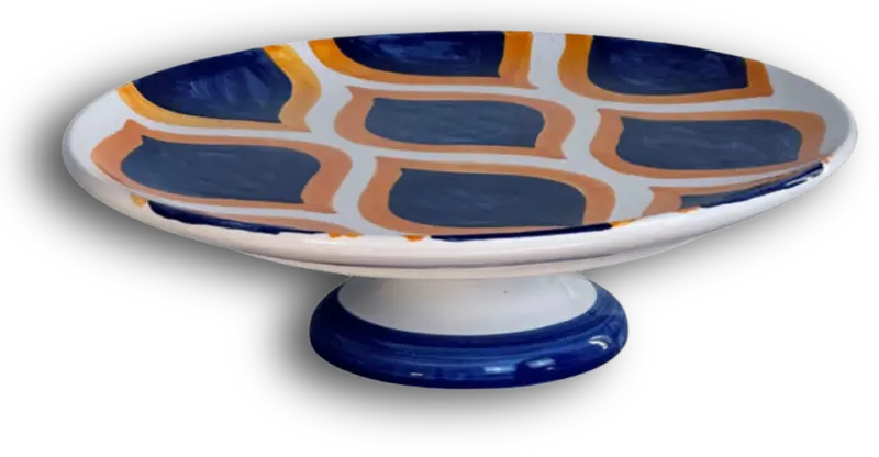 Alzata in ceramica dipinta a mano