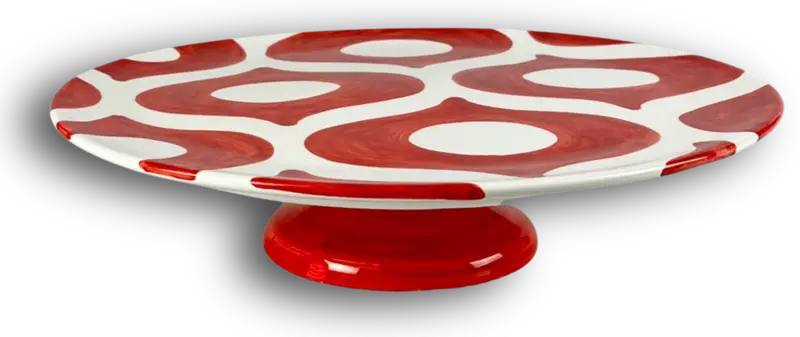 Alzata in ceramica dipinta a mano
