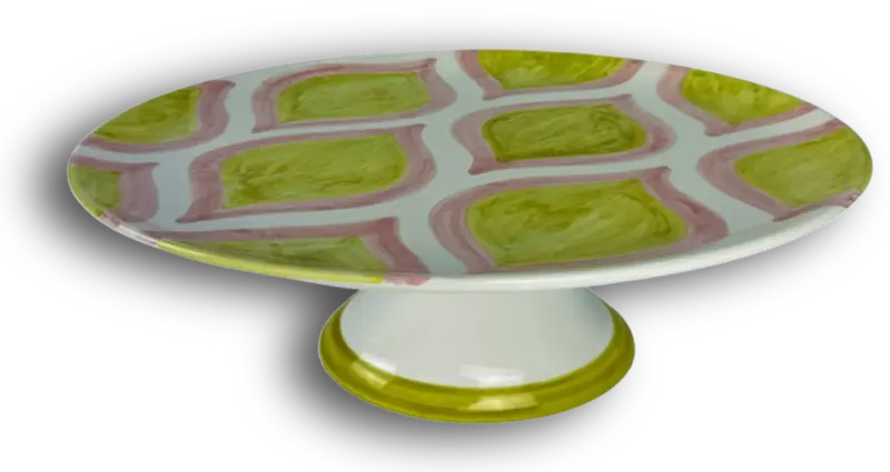 Alzata in ceramica dipinta a mano