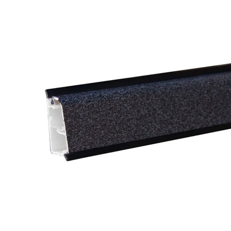 Alzatina triangolare in pvc rivestita in carta colore nero selenio