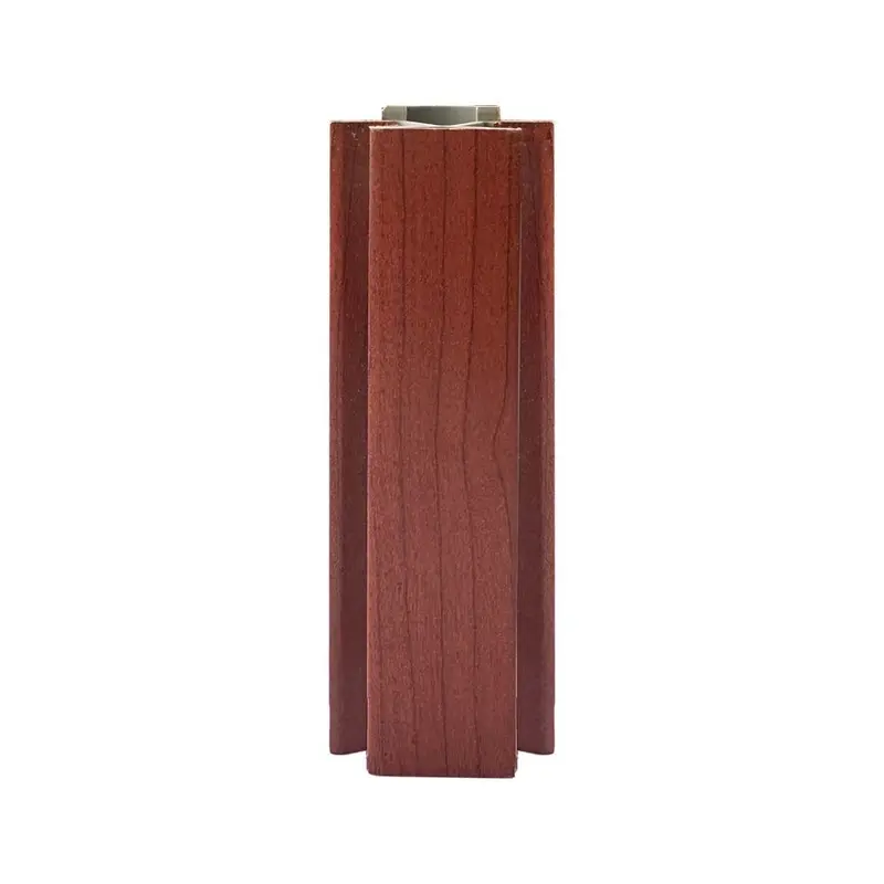 Angolare per zoccolo 90° R12 doppio rivestimento in PVC ciliegio H 12 cm.