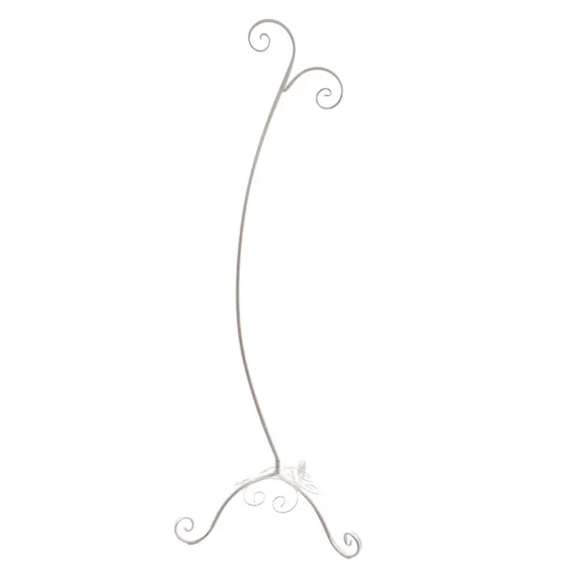 Appendino a stelo in metallo bianco H120