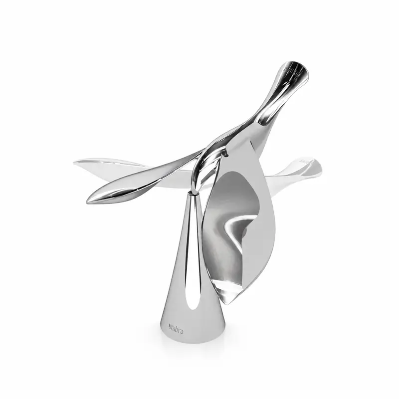 Apribottiglie Tipsy in Metallo Cromato – Eleganza in Equilibrio