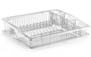 ARBEMA DUNYA SCOLAPIATTI BIG CON VASSOIO PLASTICA CM.48X38X6 TRASPARENTE