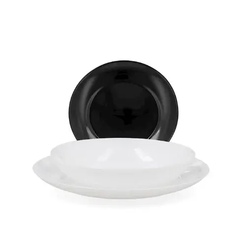 Arc - SET APY 18 PEZZI BIANCO E NERO - VETRO TEMPERATO LUMINARC