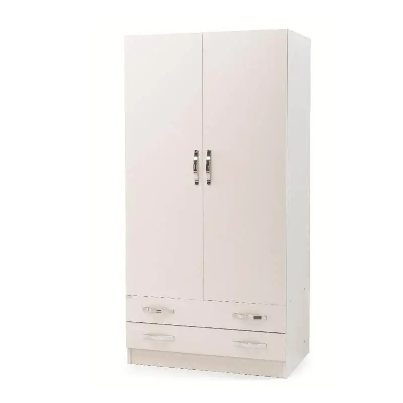Armadio 180x60x90 2 ante 2 cassetti bianco frassinato