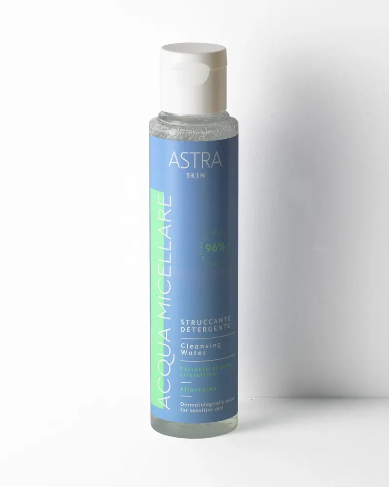 ASTRA SKIN ACQUA MICELLARE 125ML STRUCCANTE DETERGENTE ESTRATTO DI ERBE CRISTALLINA ALLONTOINA