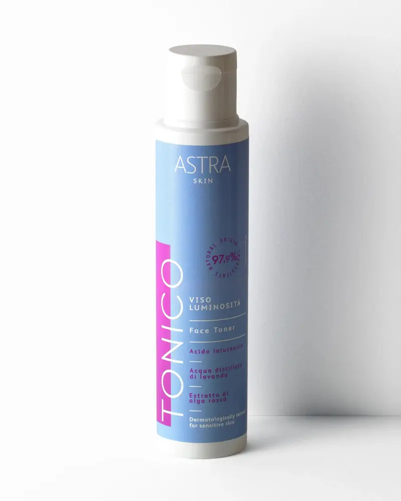 ASTRA SKIN TONICO VISO LUMINOSITA' 125ML ACIDO IALURONICO ACQUA DISTILLATA DI LAVANDA ESTRATTO DI ALGA ROSSA