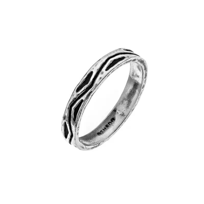AT1335B - ANELLO UOMO IN ARGENTO 925‰ BRUNITO