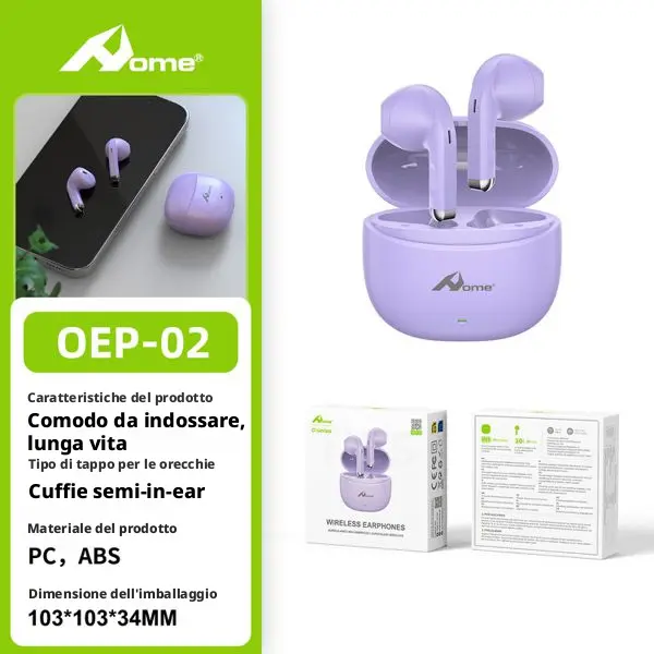 Auricolari Wireless TWS OEP-02 con Custodia di Ricarica