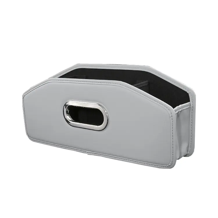 Auto Seatback Organizer Tissue Bag Car Rear Drainage Cup Holder(Gray)