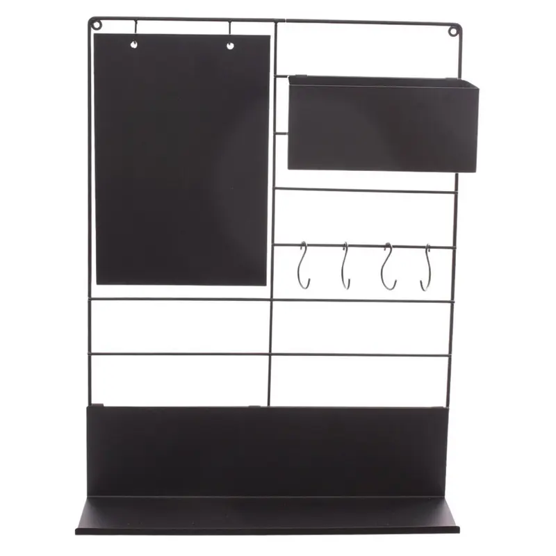Bacheca in metallo nero 46X13H65