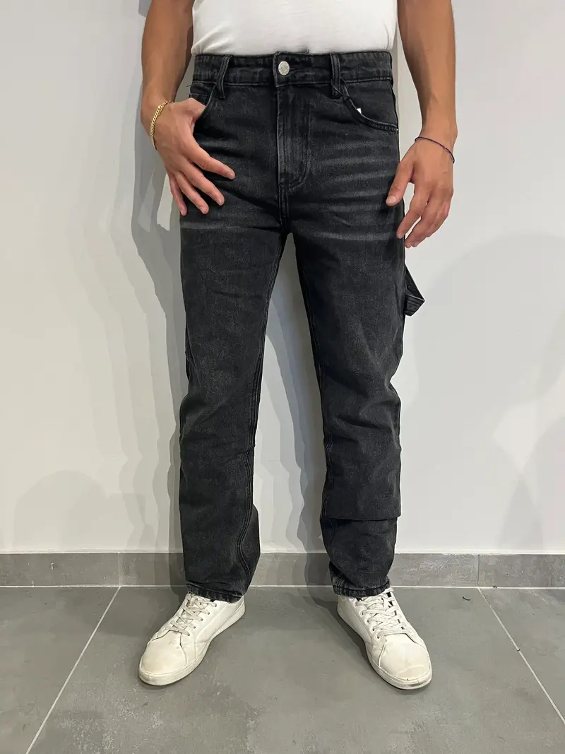 Baggy Jeans neri dritti da uomo
