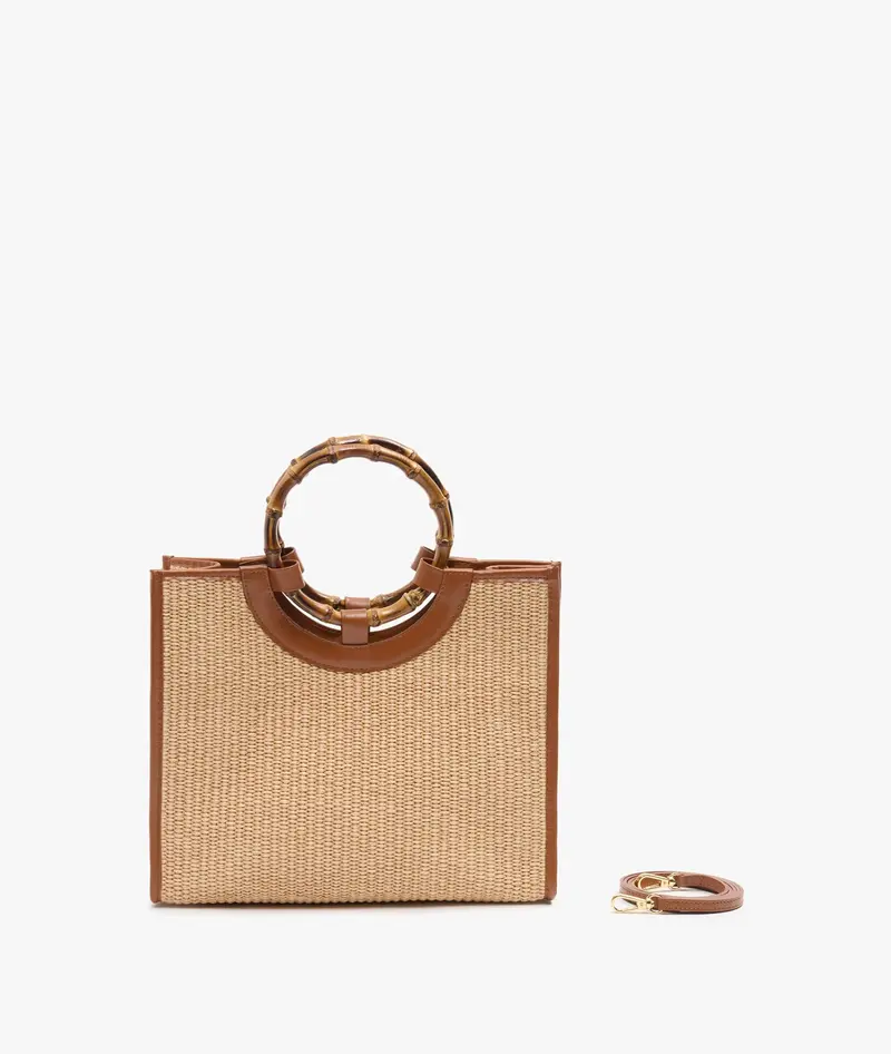 Bamboo Handbag Straw - Medium