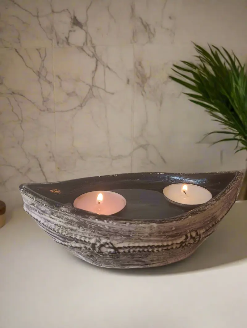 Barchetta porta candele