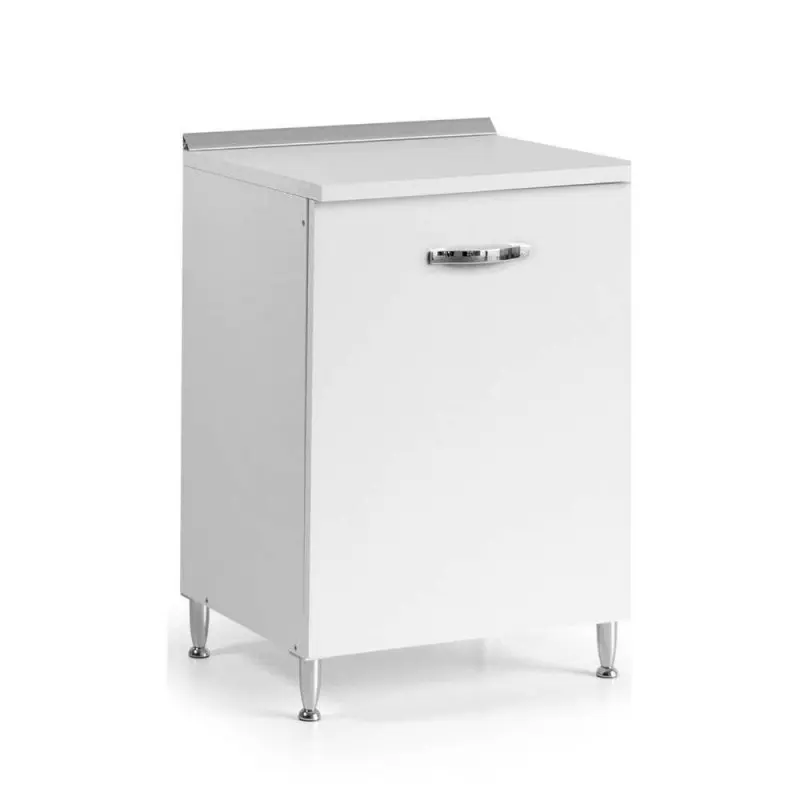 Base cucina con anta 60x50x85H bianco frassinato