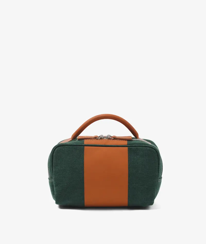 Beauty Case Stripe Green