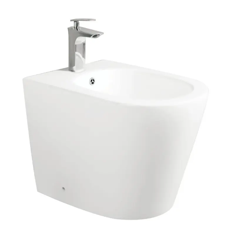 Bidet a pavimento YJ-1380FMW bianco opaco smaltato 36.5x56x40 cm.