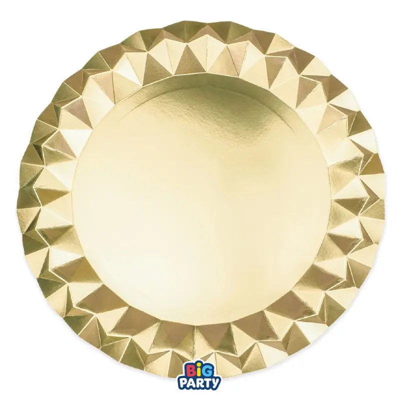 BIG PARTY 6 SOTTOPIATTI 32CM DIAMANT ORO METAL
