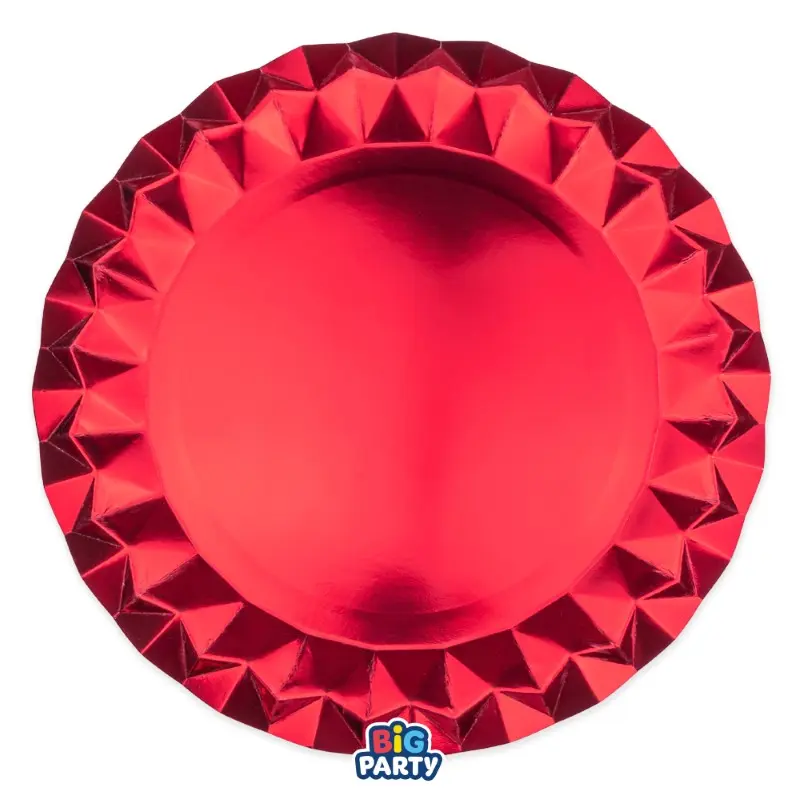 BIG PARTY 6 SOTTOPIATTI DIAMANT CM.32 ROSSO METAL
